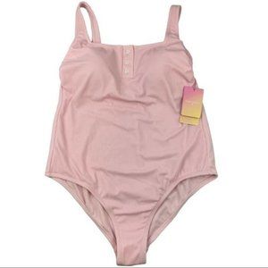 Stoney Clover Lane One Piece Swimsuit Pink Plus Size 22W